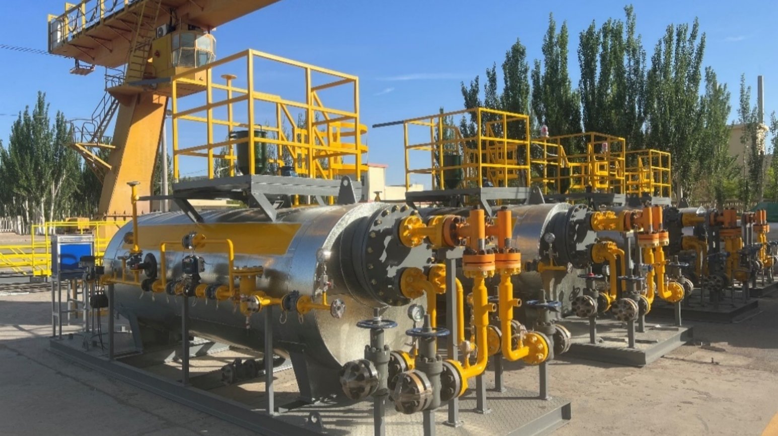 High-Pressure Natural Gas Line Heater Skid